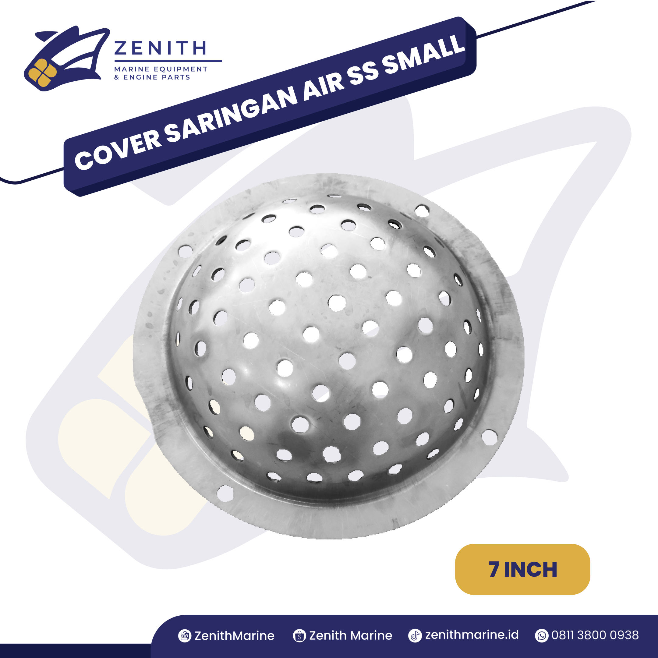 COVER SARINGAN CORONG AIR SS SMALL 7 INCH 22CM SKU 105408 (700Gr)